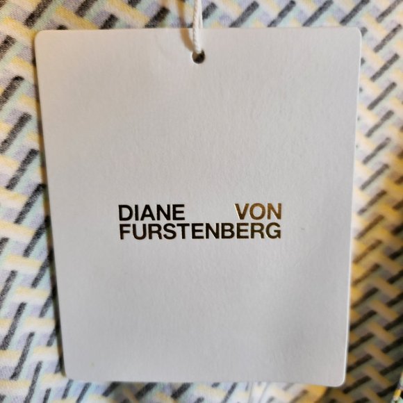 NWT Diane von Furstenberg Jeanne Wrap Dress in Geometric Print (Bars - Veranda) - Picture 5 of 7